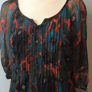 Plenty by Tracy Reese abstract floral top EUC